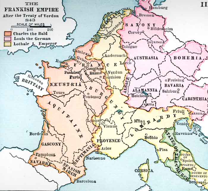 The Frankish Empire after 888