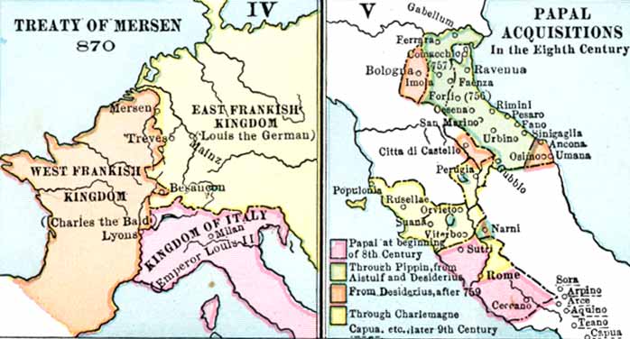 The Treaty of Mersen and Papal Acquisitions