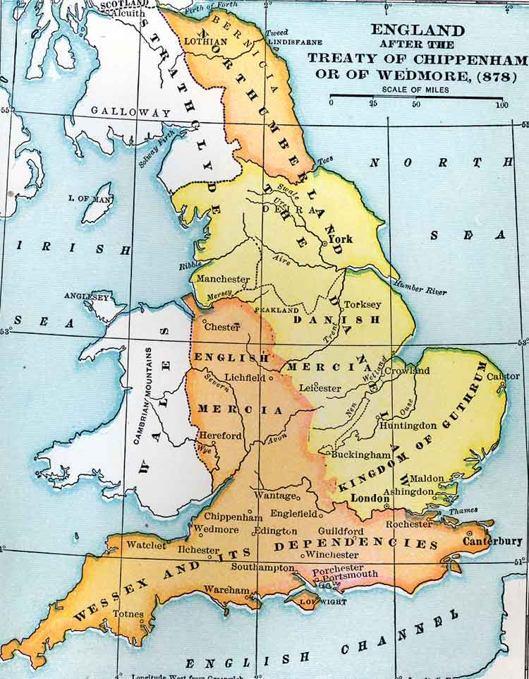 England after the Treaty of Chippenham (or Wedmore)