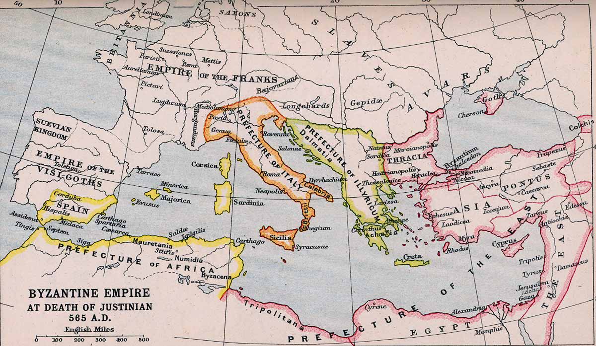 Byzantine Empire at the Death of Justinian