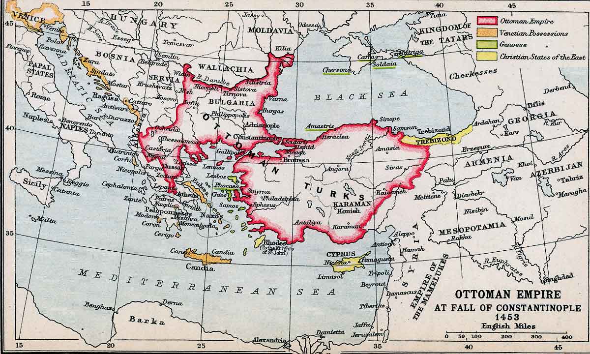 Ottoman Empire at the Fall of Constantinople
