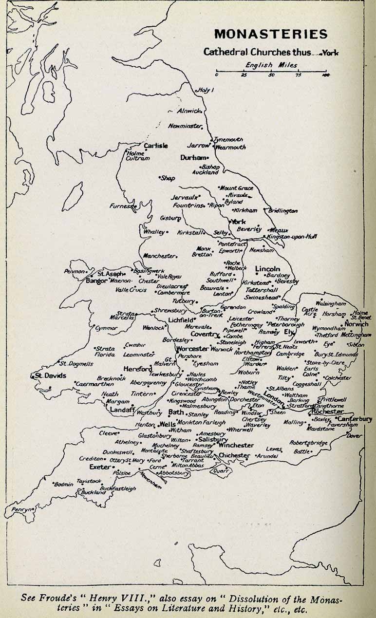 Ecclesiastical Medieval Maps Monasteries Of England