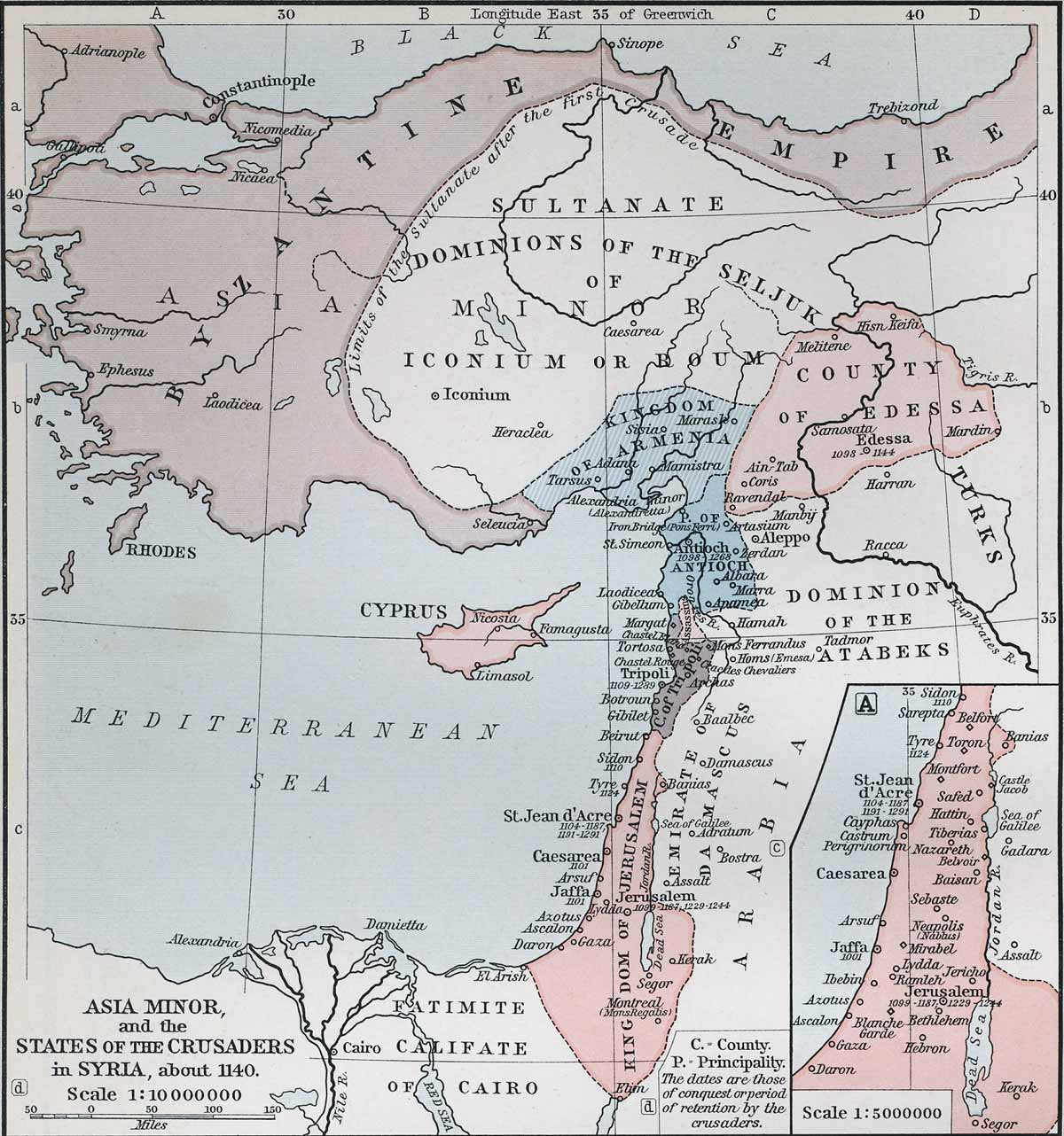 Asia Minor and the States of the Crusaders in Syria
