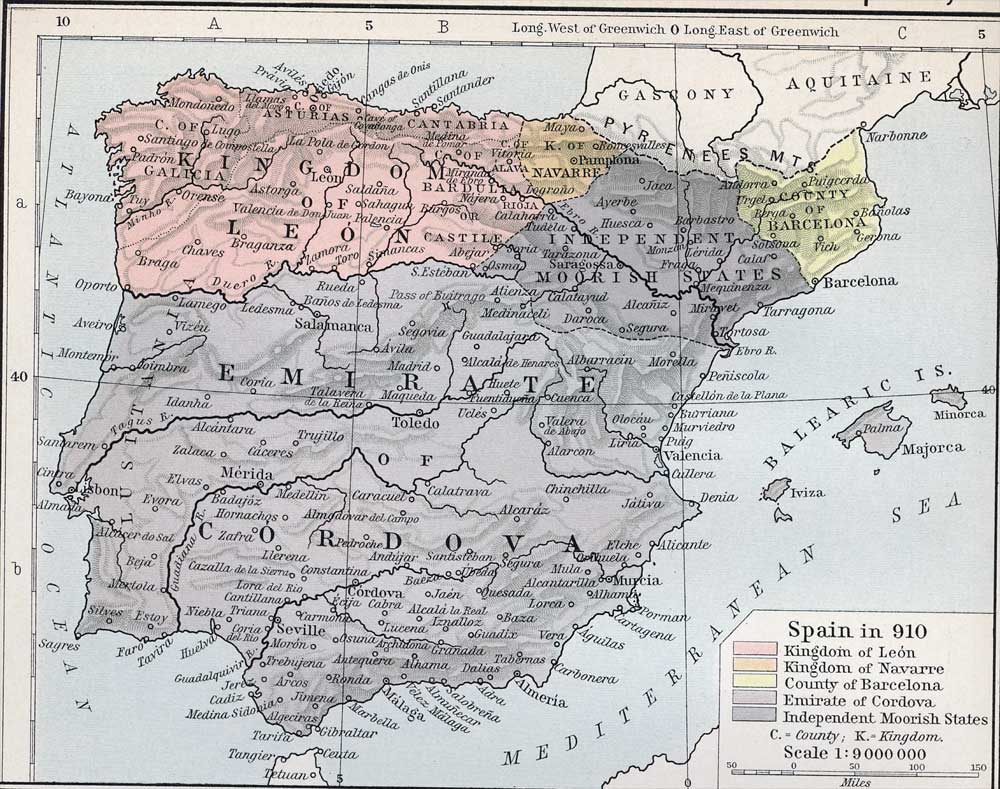 Medieval Europe Map Spain