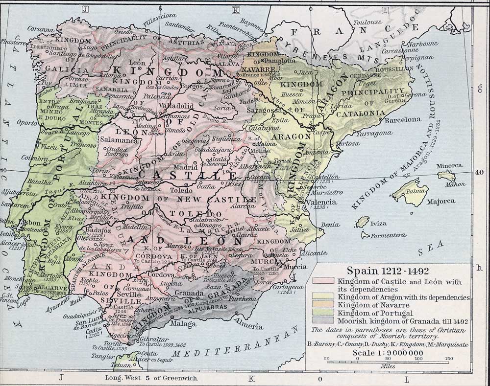 Political Medieval Maps Spain - Gambaran